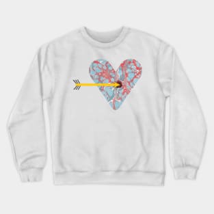 Marbled Paper Heart Crewneck Sweatshirt